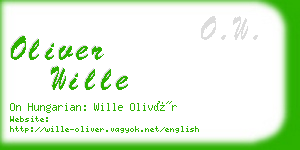 oliver wille business card